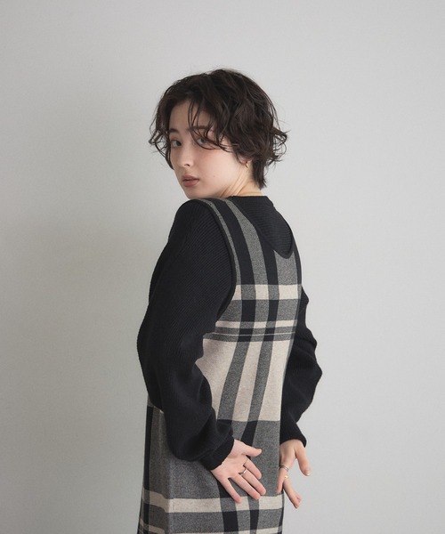 &. NOSTALGIA（ノスタルジア） セットアップ ニットトップス×チェック