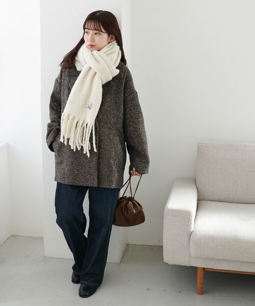 T-JACKET ダブルテーラードジャケット　イタリア製　ヘリンボーン Discoat（ディスコート） ジャケット テーラードジャケット 「WEB限定