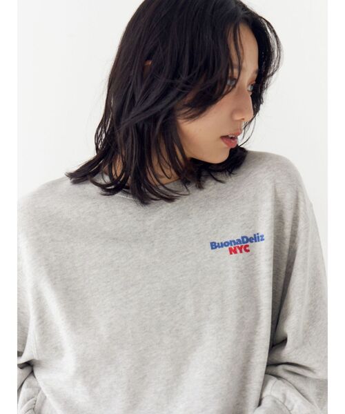 超美品 ungrid バックロゴプリントスウェット Ungrid（アングリッド） トレーナー スウェット 「WEB限定」バックロゴ
