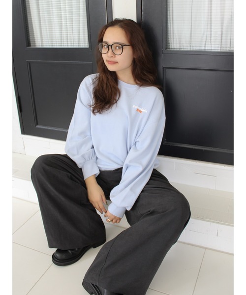 ungrid【美品】バックロゴプリントスウェット★ TODAYFUL Ungrid（アングリッド） トレーナー スウェット 「WEB限定」バックロゴ