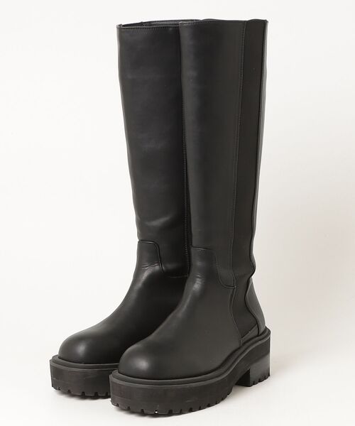良品‼EMODA ブラックロングブーツ　М EMODA（エモダ） ロングブーツ MEDIUM ブラック レディース : ZOZOTOWN