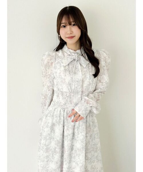 リ*ン様 dandelionワンピース dazzlin（ダズリン） ワンピース ヘアリーフラワーシフォンワンピース