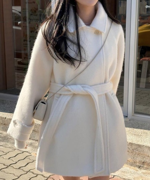 ダッフルコート コート ベルト付きトコート レディース : ZOZOTOWN