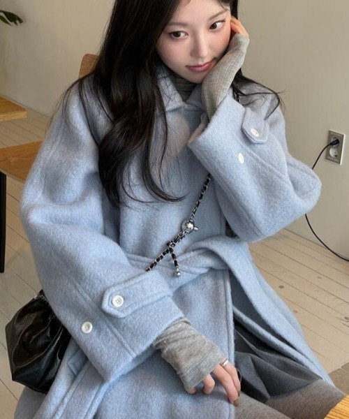 ダッフルコート コート ベルト付きトコート レディース : ZOZOTOWN