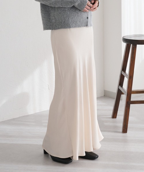 raffime（ラフィミー） スカート バイアスサテンナロースカート
