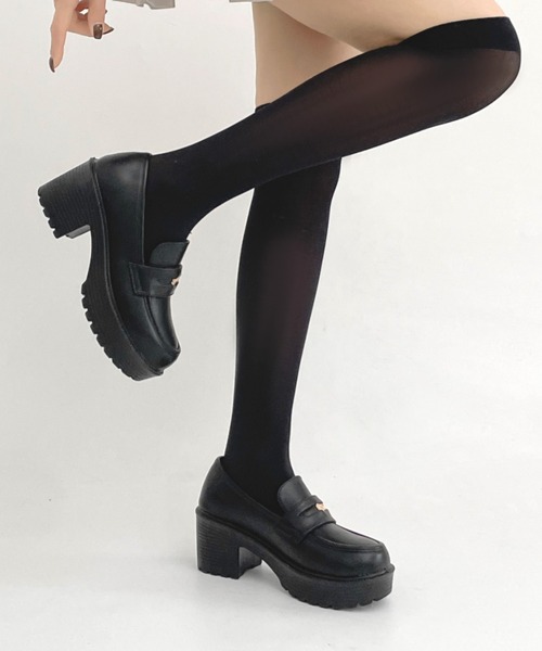Shoes in Closet（シュークロ） ローファー 厚底 ヒールアップ コイン