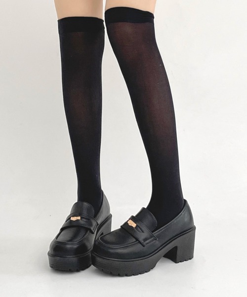 Shoes in Closet（シュークロ） ローファー 厚底 ヒールアップ コイン
