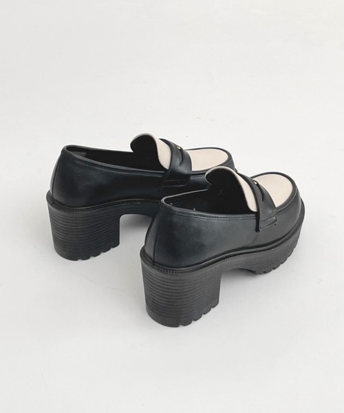 ローファー ヒールあり 厚底 Shoes in Closet（シュークロ） ローファー 厚底 ヒールアップ コイン