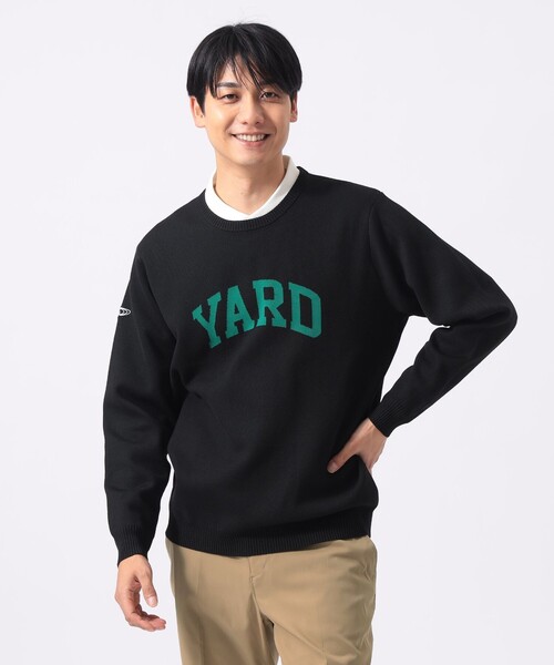 BEAMS GOLF 襟付きロゴ ジャガードニット サイズ：L BEAMS GOLF 襟
