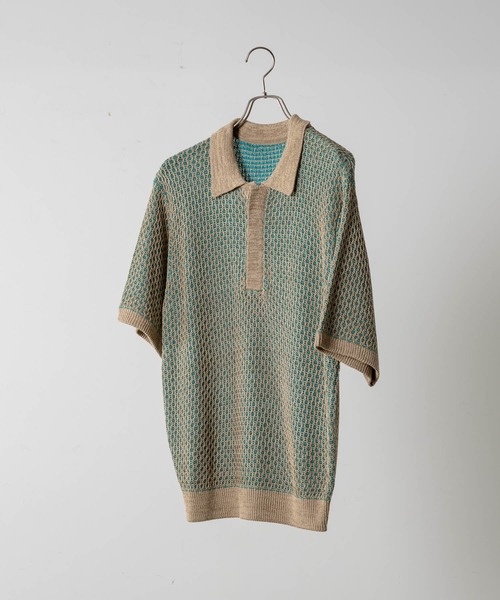 「soerte」 半袖ニット 2 ブラウン メンズの画像9