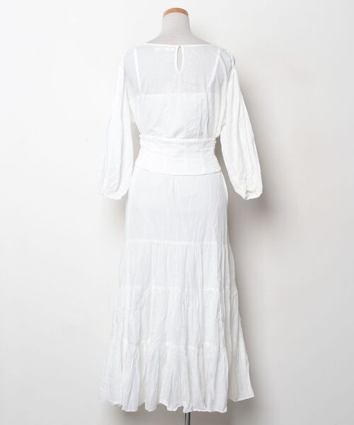 「SNIDEL」 長袖ワンピース 0 ホワイト レディース_画像2