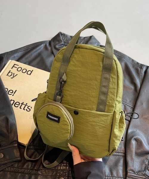 ショルダーバッグ バッグ 「3WAY」ラウンドポーチ付きナイロン