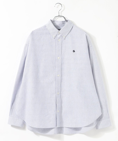 「POLO BCS」 長袖シャツ MEDIUM ライトブルー メンズ_画像3