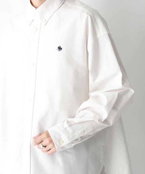 「POLO BCS」 長袖シャツ MEDIUM ライトブルー メンズ_画像8