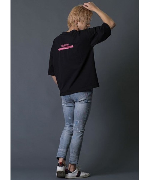 「REGIEVO」 スキニーデニムパンツ LARGE サックスブルー メンズ_画像6