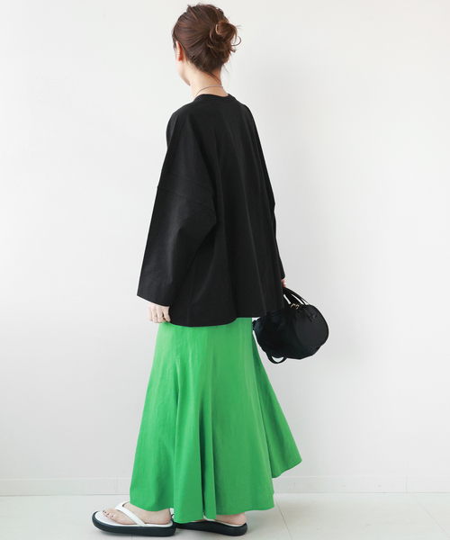 「Champion」 長袖カットソー LARGE ブラック レディース_画像3