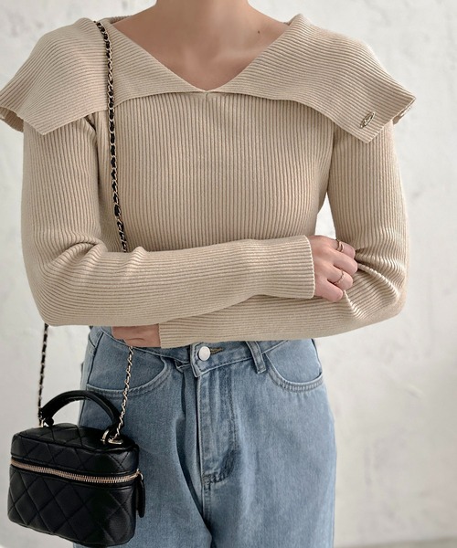 「apres jour clair」 長袖ニット X-LARGE アイボリー レディース_画像4