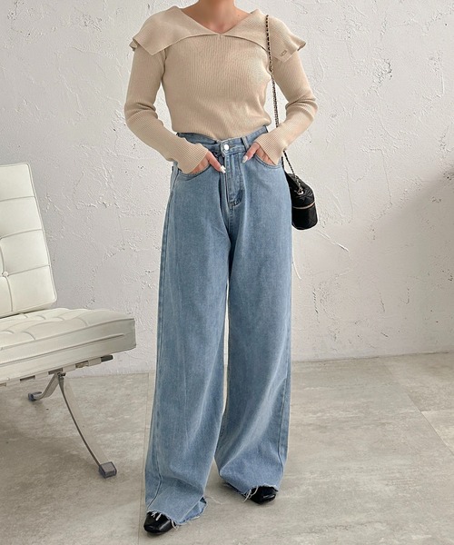 「apres jour clair」 長袖ニット X-LARGE アイボリー レディース_画像5