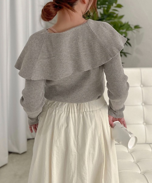 「apres jour clair」 長袖ニット X-LARGE アイボリー レディース_画像8