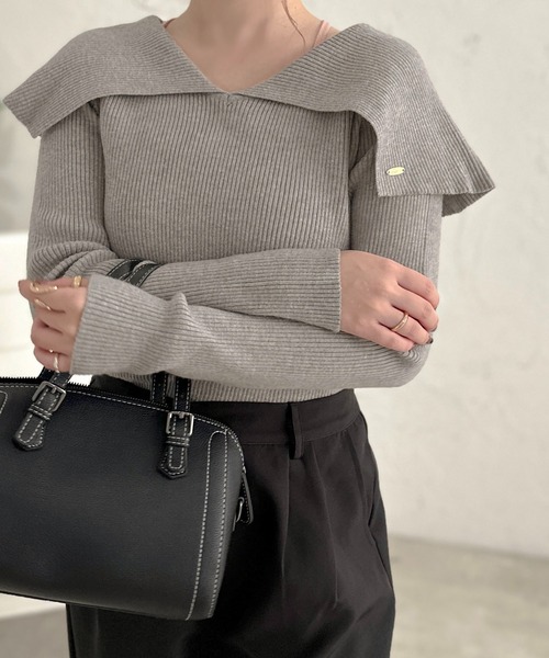 「apres jour clair」 長袖ニット X-LARGE アイボリー レディース_画像9