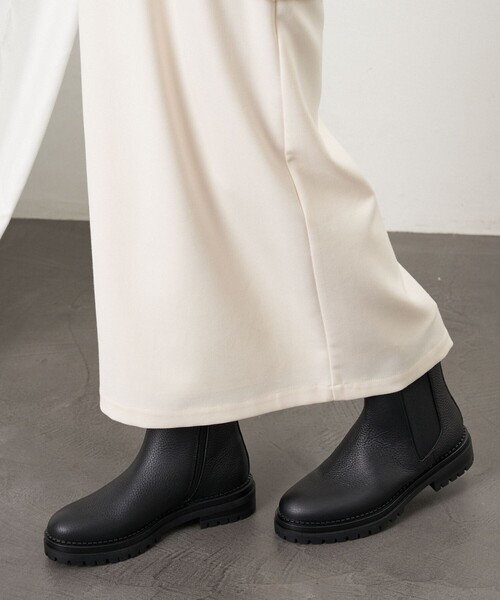 「ATELIER BRUGGE」 ショートブーツ MEDIUM ブラック レディース_画像9