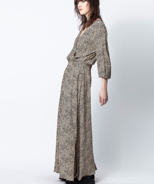 「ZADIG&VOLTAIRE」 長袖ワンピース S ナチュラル レディース_画像3