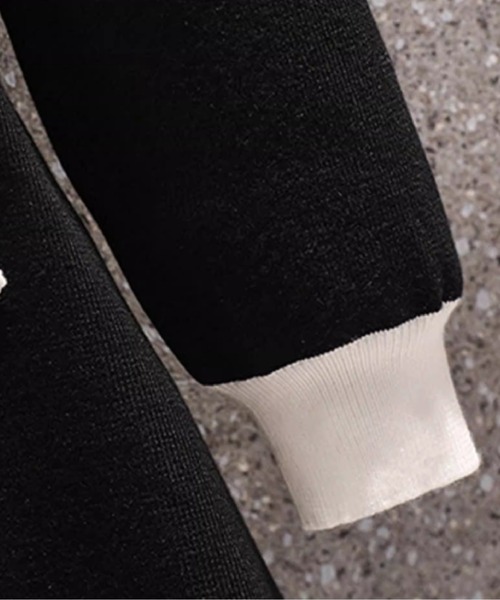 LA POMME petit（ラポミ・プチ） ワンピース Elegant Piping Knit One