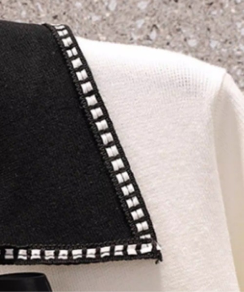 LA POMME petit（ラポミ・プチ） ワンピース Elegant Piping Knit One