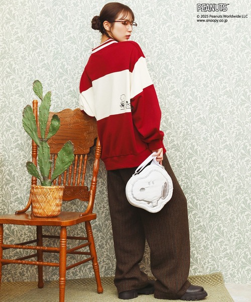 「DOUBLE NAME」 スウェットカットソー FREE ブラウン レディース_画像2