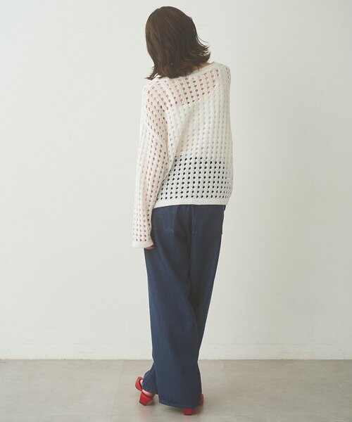 ワイドパンツ ジーンズ デニム デニムパンツ 「Drawing Numbers」リヨセルコットンワイドデニム レディース メンズの画像