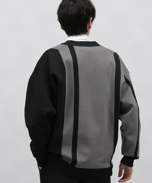 「LAKOLE」 カーディガン LARGE チャコールグレー メンズ_画像4