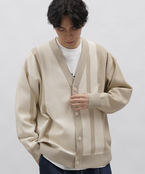 「LAKOLE」 カーディガン LARGE チャコールグレー メンズ_画像6