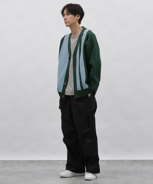 「LAKOLE」 カーディガン LARGE チャコールグレー メンズ_画像8