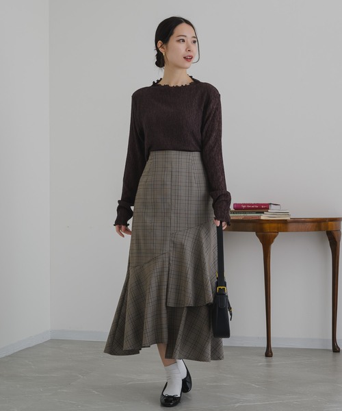 「KATHARINE ROSS」 長袖カットソー MEDIUM ブラウン レディース_画像5