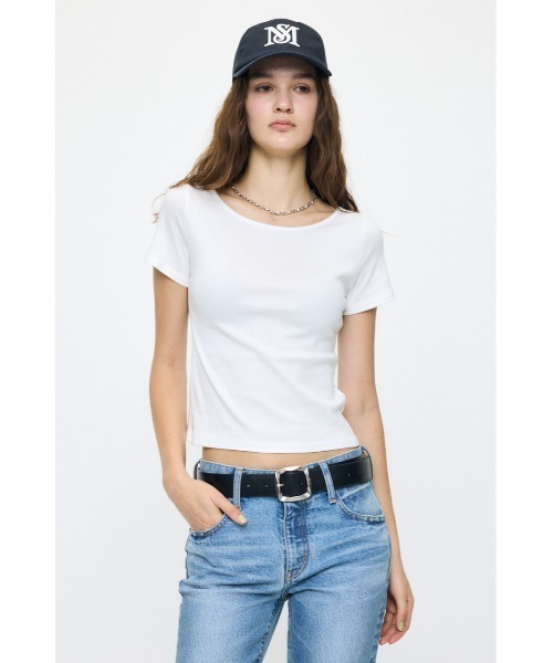tシャツ SUVIN GIZA BOAT NECK Tシャツ レディースの画像