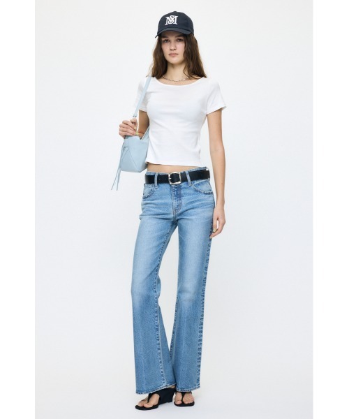 tシャツ SUVIN GIZA BOAT NECK Tシャツ レディースの画像
