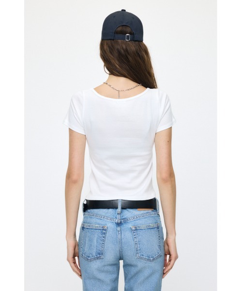 tシャツ SUVIN GIZA BOAT NECK Tシャツ レディースの画像