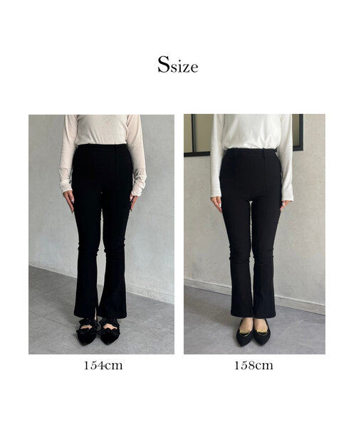 「prose verse」 ブーツカットパンツ MEDIUM ブラック レディース_画像2