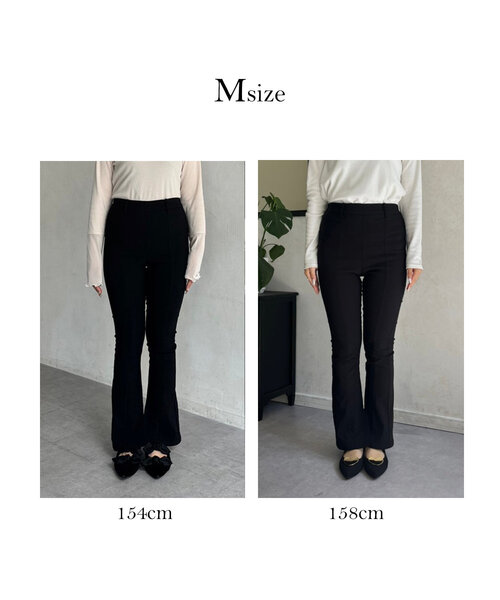 「prose verse」 ブーツカットパンツ MEDIUM ブラック レディース_画像3