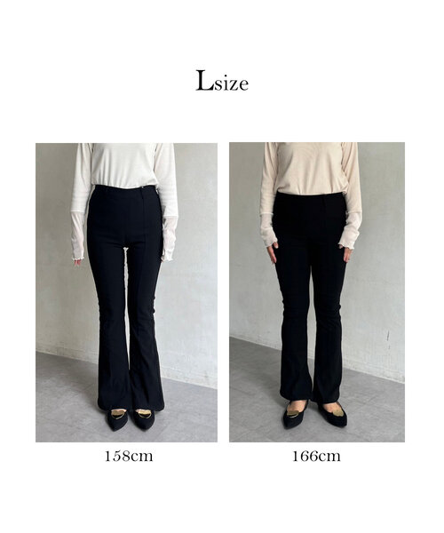 「prose verse」 ブーツカットパンツ MEDIUM ブラック レディース_画像4