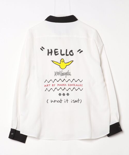 「Mark Gonzales」 長袖シャツ M ホワイト メンズ_画像2