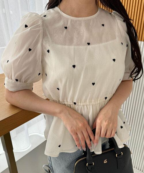 「OLIVE des OLIVE」 半袖ブラウス FREE ブラック レディース_画像6