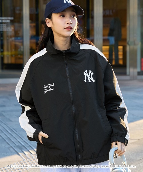 MLB ナイロンブルゾン L ダークブラウン メンズ : ZOZOTOWN Yahoo!店