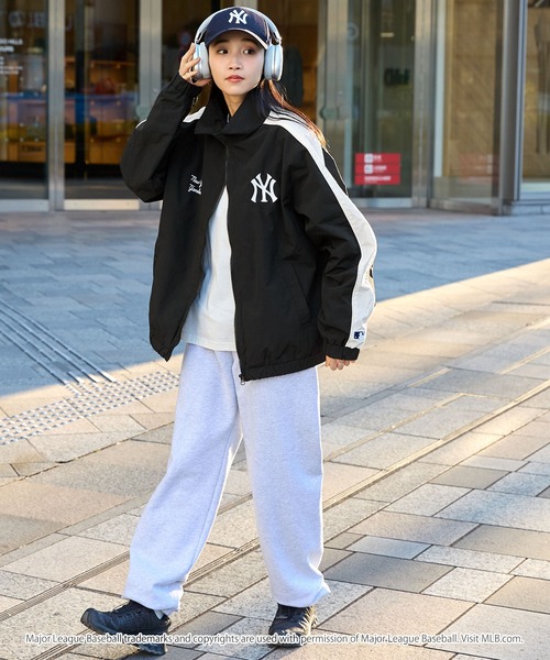MLB ナイロンブルゾン L ダークブラウン メンズ : ZOZOTOWN Yahoo!店