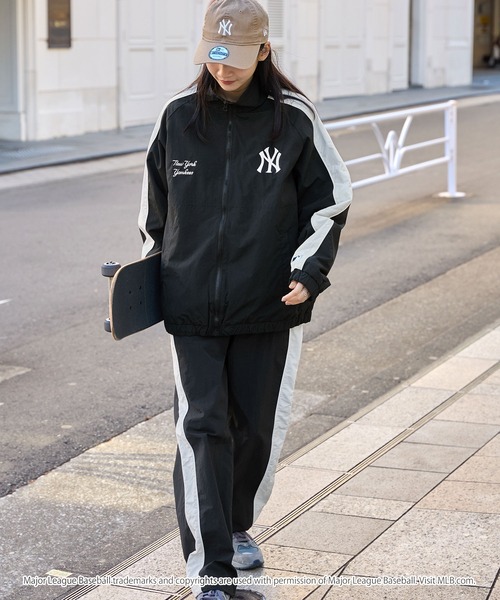 MLB ナイロンブルゾン L ダークブラウン メンズ : ZOZOTOWN Yahoo!店
