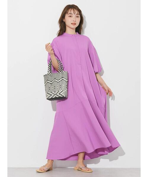 「AMERICAN HOLIC」 半袖ワンピース L ブラック レディース_画像4