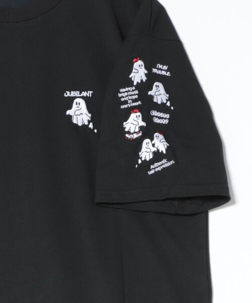 tシャツ 「おばけ刺繍」ビックTシャツ／ストリート／春夏／全3色