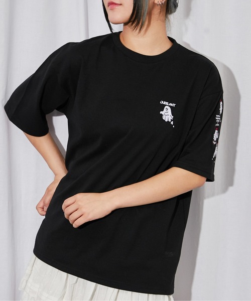 tシャツ 「おばけ刺繍」ビックTシャツ／ストリート／春夏／全3色