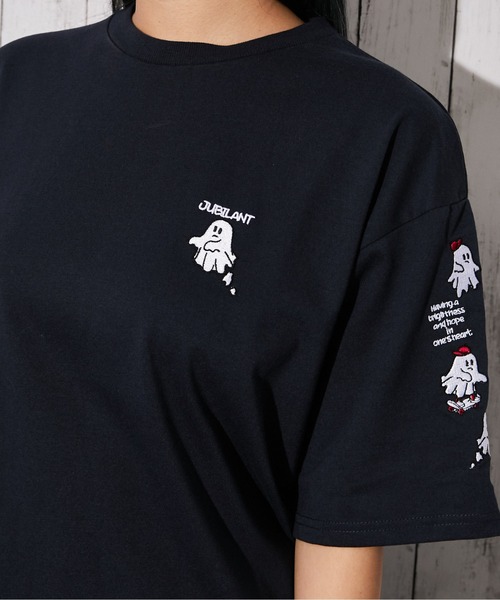 tシャツ 「おばけ刺繍」ビックTシャツ／ストリート／春夏／全3色