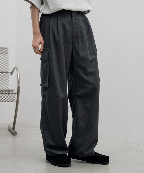 「WYM LIDNM」 カーゴパンツ M グレー メンズ_画像2